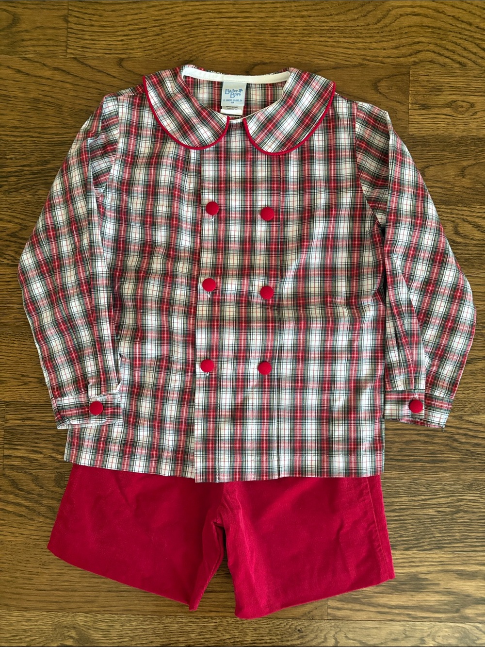 Bailey Boys Red Plaid Set - Size 5